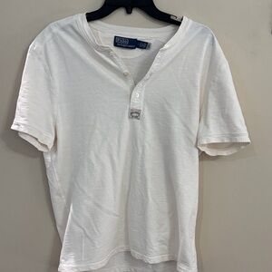 Polo by Ralph Lauren Men's White Short Sleeve Henley